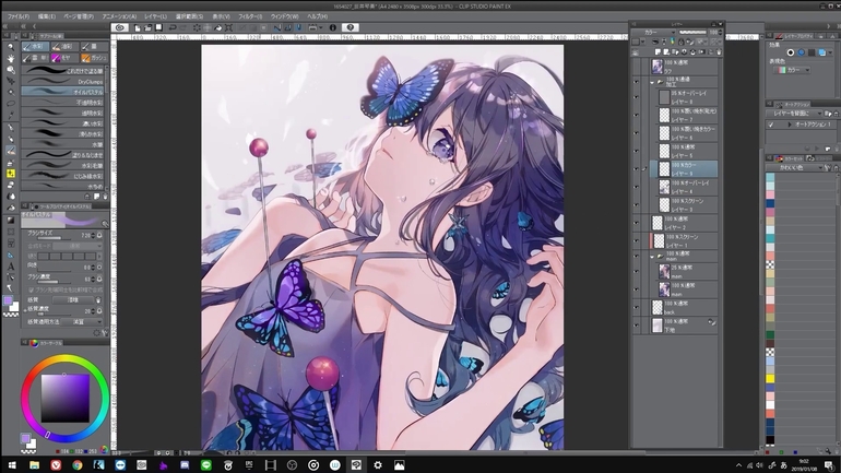 1631612482423/落泪的紫色蝴蝶少女绘画过程-正文.jpg