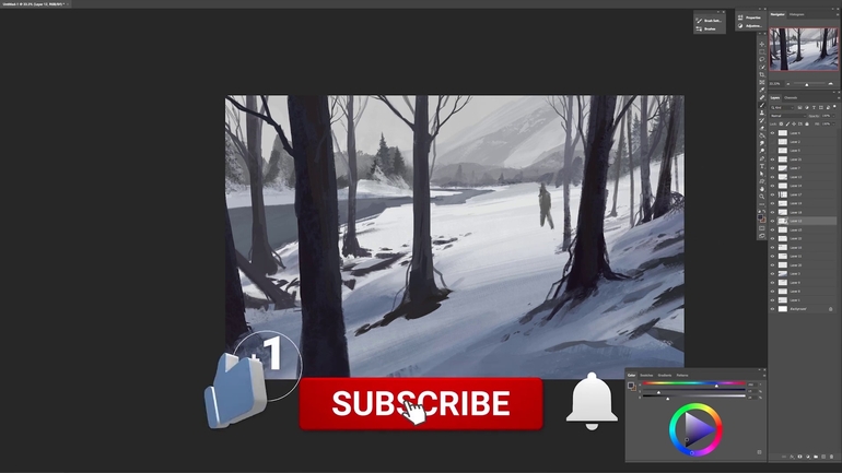 1642422648895/雪地场景上的猎人绘画过程-正文.jpg